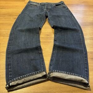 Gap 1969 Japanese Blue Selvedge Jeans Mens‎ 33x32 Straight Button Fly 2007 Y2K